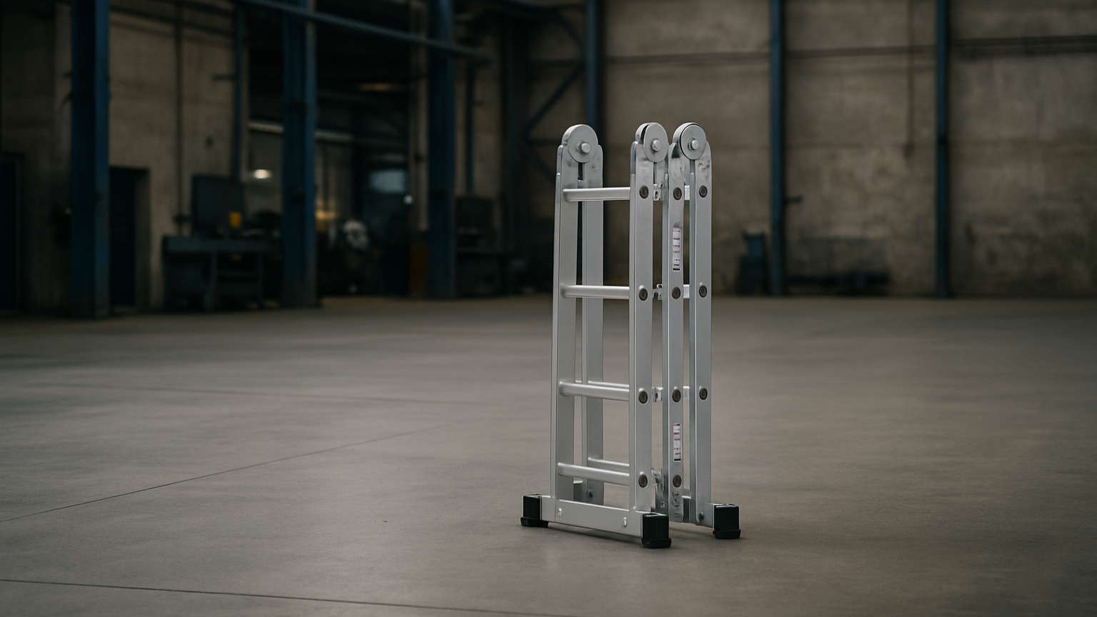 Escalera Articulada Aluminio – Multifuncional 4 Tramos-Uziro