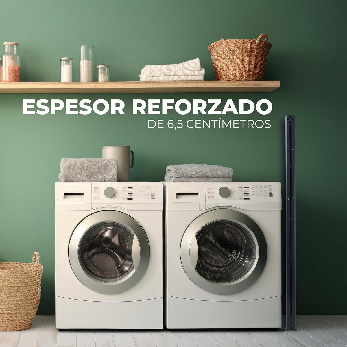 UZIRO Escalera Plegable 4 Peldaños, Escaleras Decorativa, Peldaños Anchos Antideslizantes, Ideal para Uso en Hogar, Cocina y Oficina, Fácil de Guardar y Transportar, Resistente (Negro, 4 Peldaños)