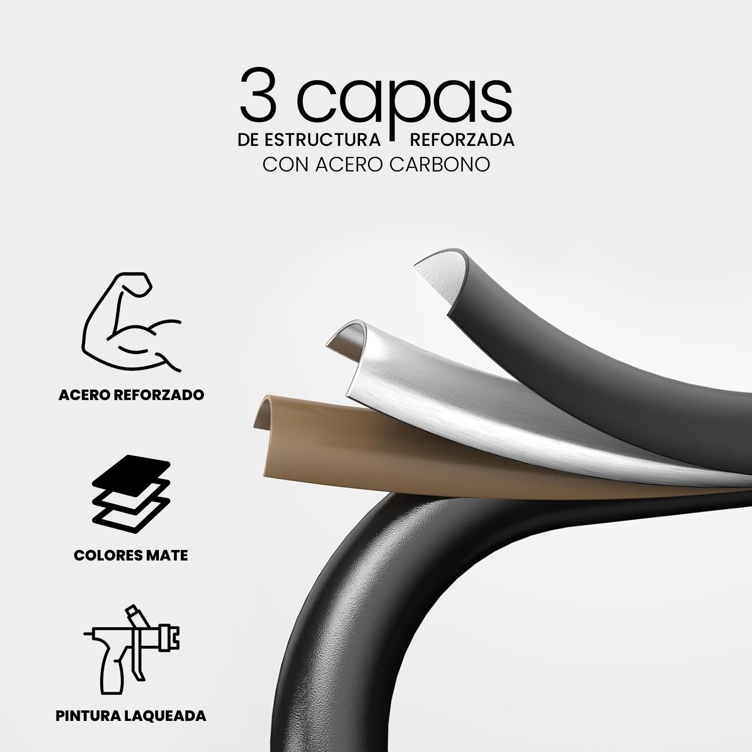UZIRO Escalera Plegable 4 Peldaños -Estructura de Acero y Peldaño Antideslizante - Asa Superior de Goma - Escaleras Plegables Domésticas - Step Ladder para Hogar